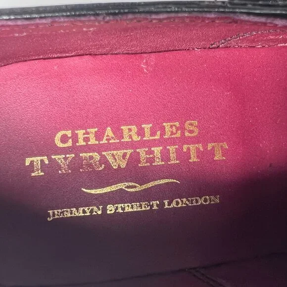CHARLES TYRWHITT Wing-tip, Back Leather Oxford shoes EU8 1/2 US9 Made in England